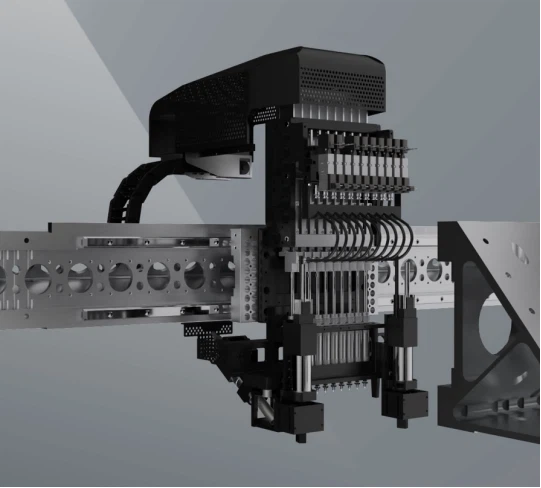 Min 0402 Component Smt 10 Heads Placement Machine